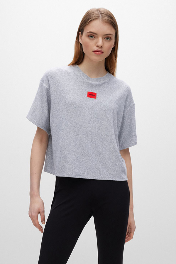 ΠΥΤΖΑΜΑ HUGO (T-SHIRT & TROUSERS) - 033 ΓΚΡΙ